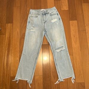 NWOT Vici Vervet High Waisted Boyfriend Jeans Light Wash Size 25